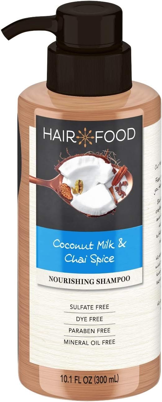 Hair Food Shampoo Coconut Milk & Chai Spice 10.1 Ounce (300ml) (2 Pack)