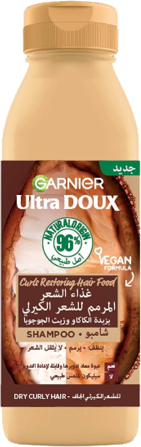 Garnier Ultra Doux Cocoa Butter Hair Food Shampoo for Dry Curly Hair 350.0 milliliters, 1.0 count,