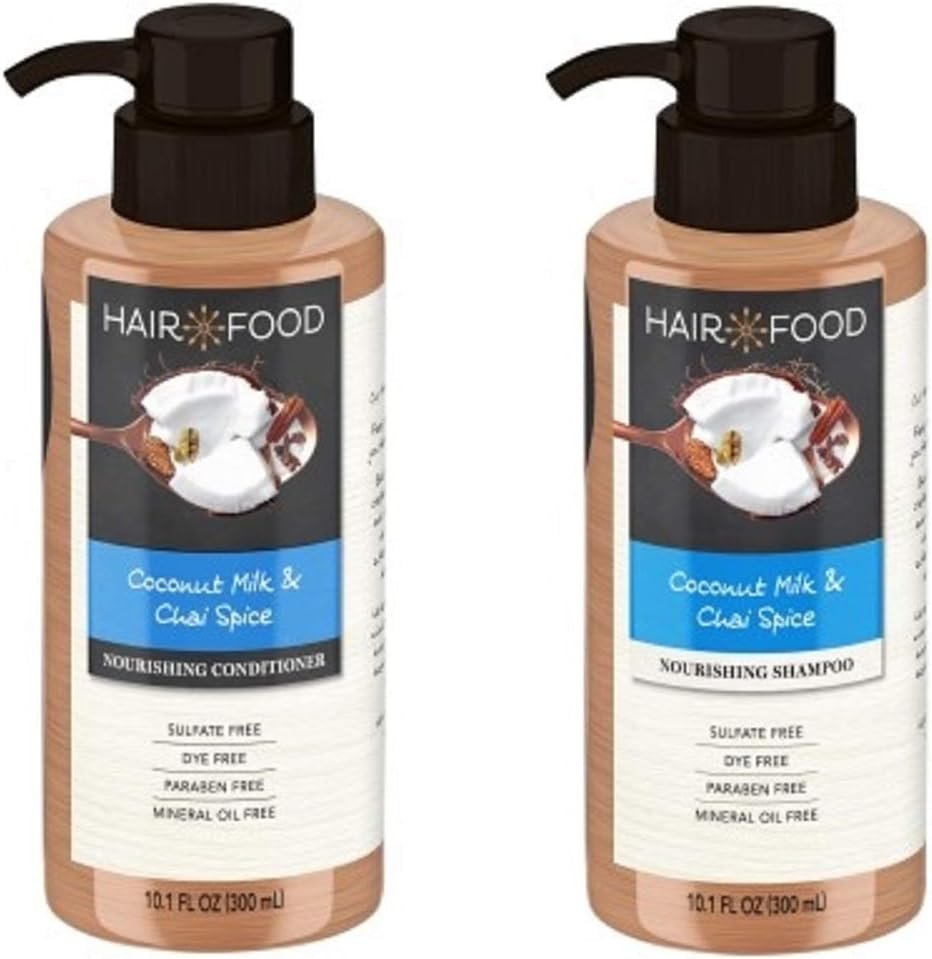 Hair Food Coconut Milk & Chai Spice Nourishing Shampoo And Conditioner Set 300ml