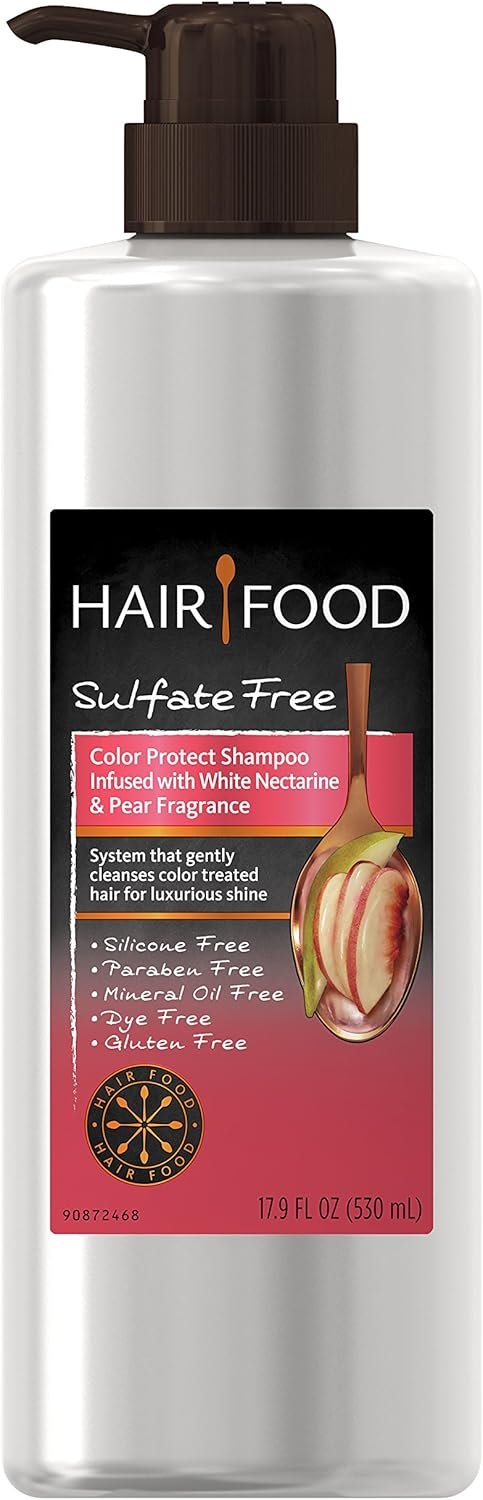 Hair Food Sulfate Free Protect Shampoo with White Nectarine & Pear Fragrance,17.9fl. oz